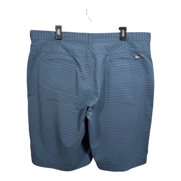 Nike Golf Shorts Mens Size 38 Blue Striped Tour Performance Dri-Fit Pockets - Picture 9 of 10